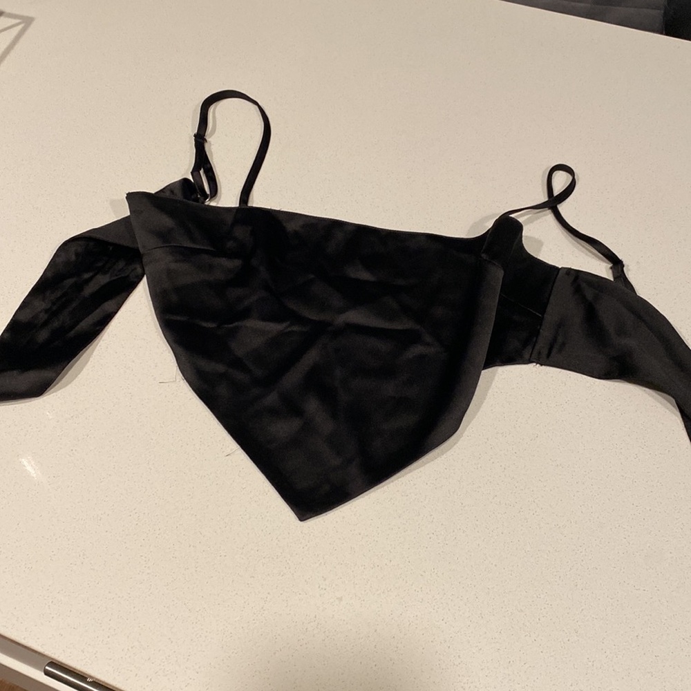 Forever 21 Black Bandana Top - Size Small